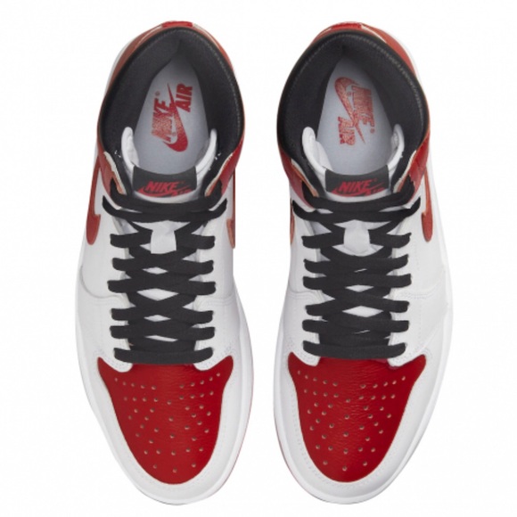 Air Jordan by Nike 1 Retro High OG Heritage White Red Black SZ. 10 - Picture 2 of 13